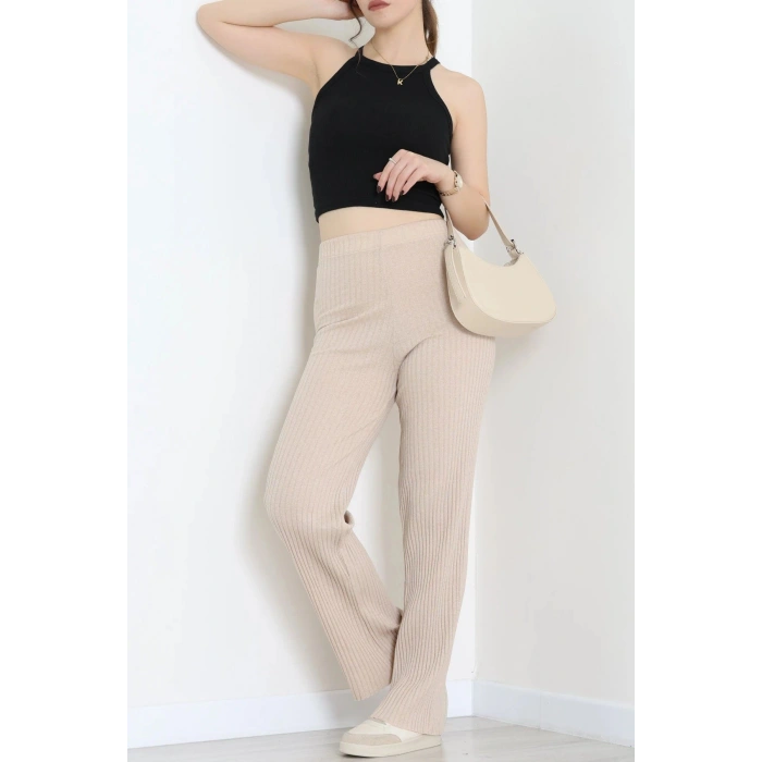 Bağcıklı Kaşkorse Pantolon Bej - 71068.1748.