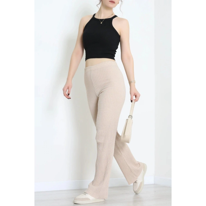 Bağcıklı Kaşkorse Pantolon Bej - 71068.1748.