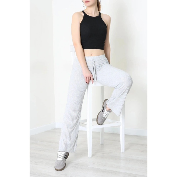 Bağcıklı Kaşkorse Pantolon Gri - 71068.1748.