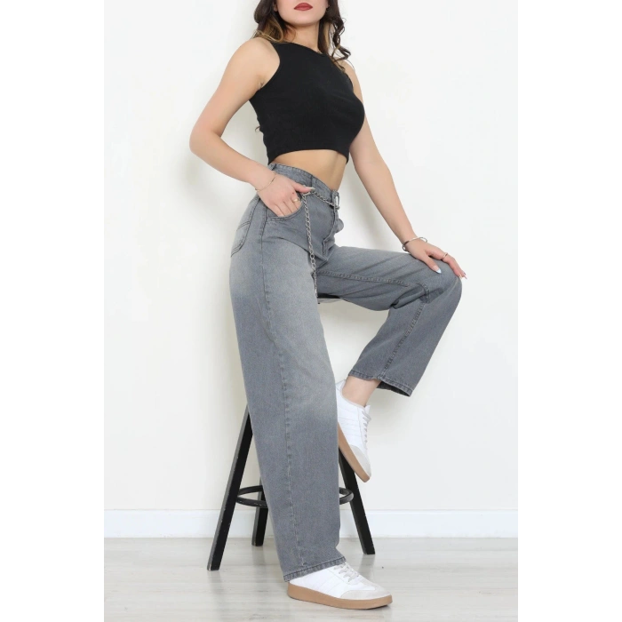 Baggy Kot Pantolon Açıkgri - 32565.1566.