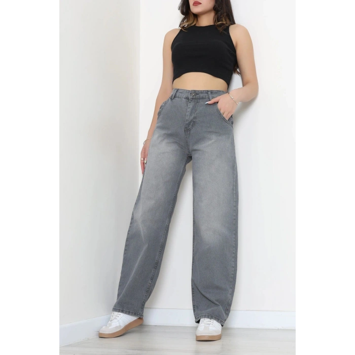 Baggy Kot Pantolon Açıkgri - 32565.1566.