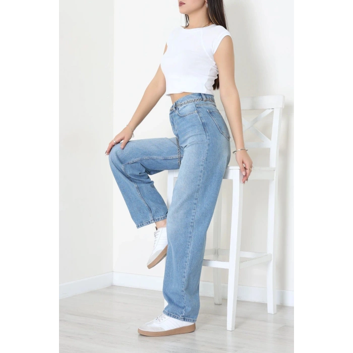 Baggy Kot Pantolon Açıkmavi - 32499.2088.