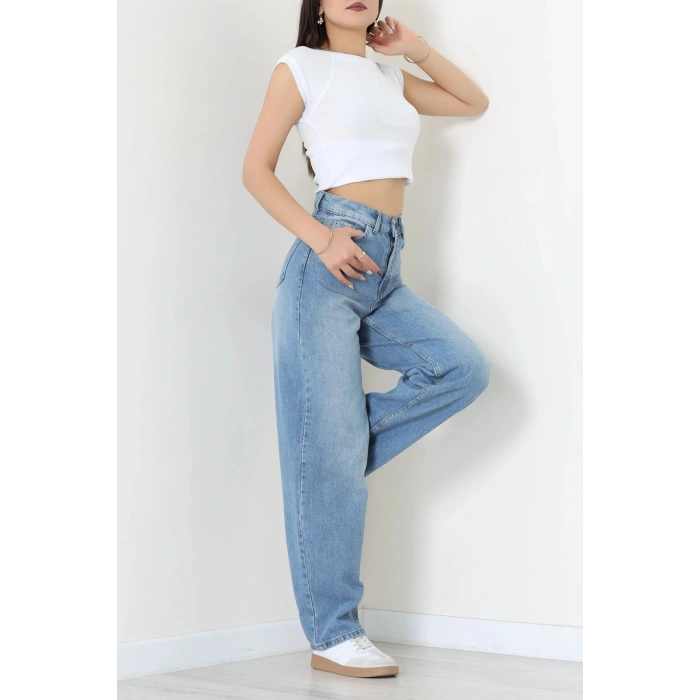 Baggy Kot Pantolon Açıkmavi - 32499.2088.