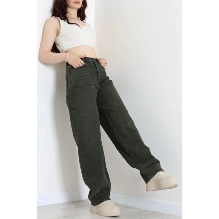 Baggy Kot Pantolon Koyuyeşil - 10045.1968.