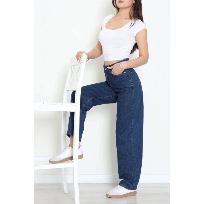 Baggy Kot Pantolon Lacivert - 39085.2088.