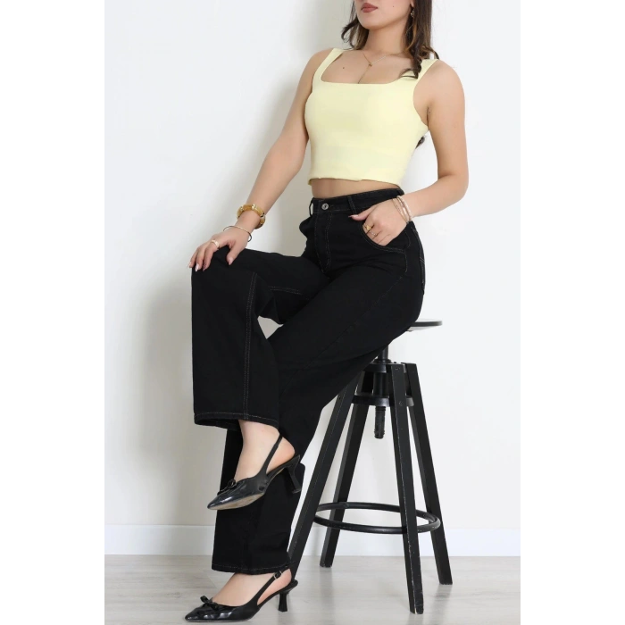 Baggy Kot Pantolon Siyah - 35055.1566.