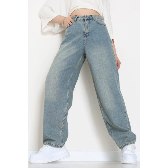 Baggy Kot Pantolon Tintaçıkmavi - 31536.2088.