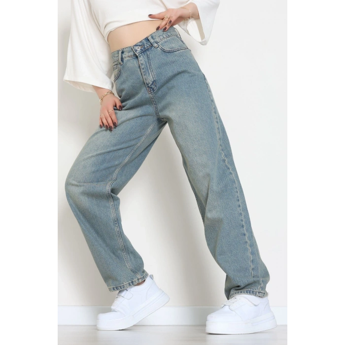 Baggy Kot Pantolon Tintaçıkmavi - 31536.2088.
