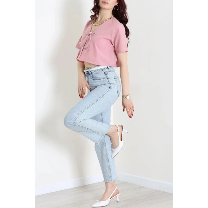 Bağlamalı Ceket Bluz Pembe - 30922.1949.