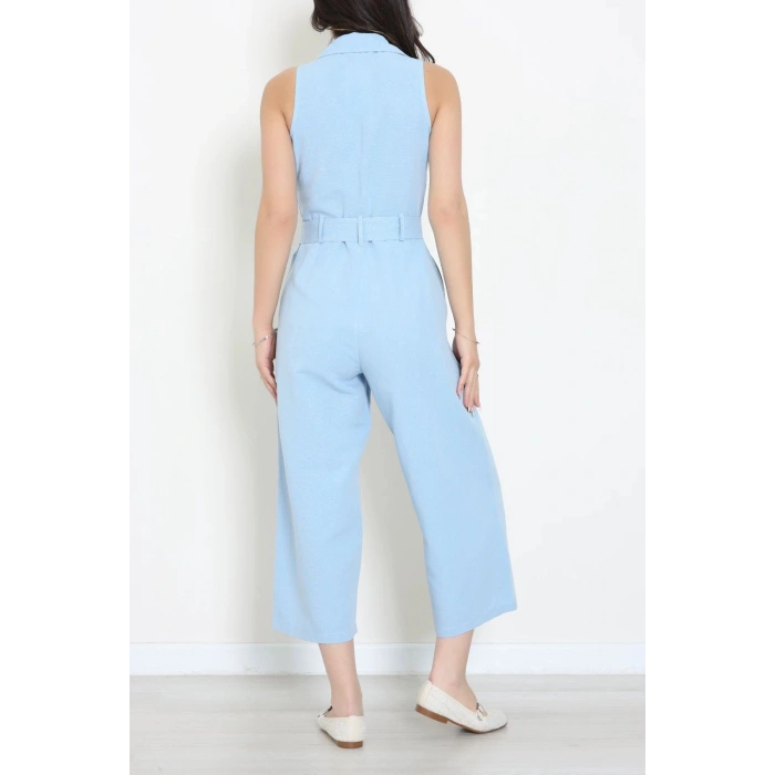 Bağlamalı Keten Tulum Bebemavi - 7946.1437.