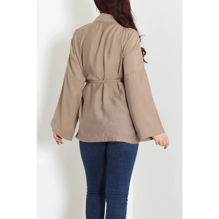 Bağlamalı Kimono Kahve - 8091.1437.