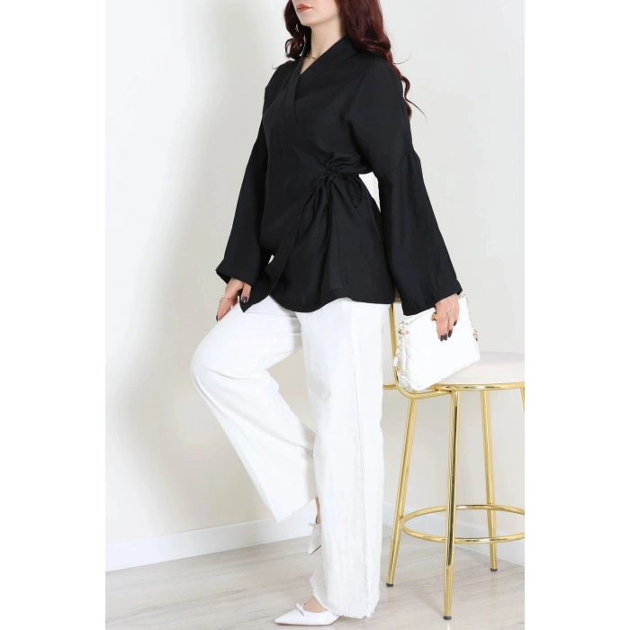 Bağlamalı Kimono Siyah - 8091.1437.