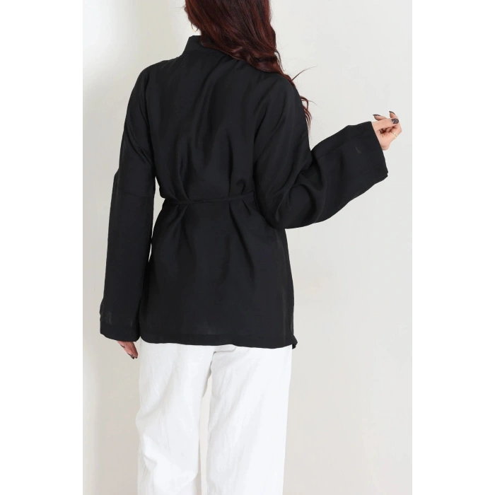 Bağlamalı Kimono Siyah - 8091.1437.