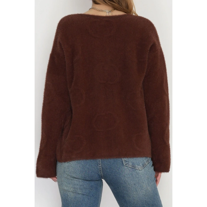 Bağlamalı Yumoş Hırka Kahve - 4045.1247.