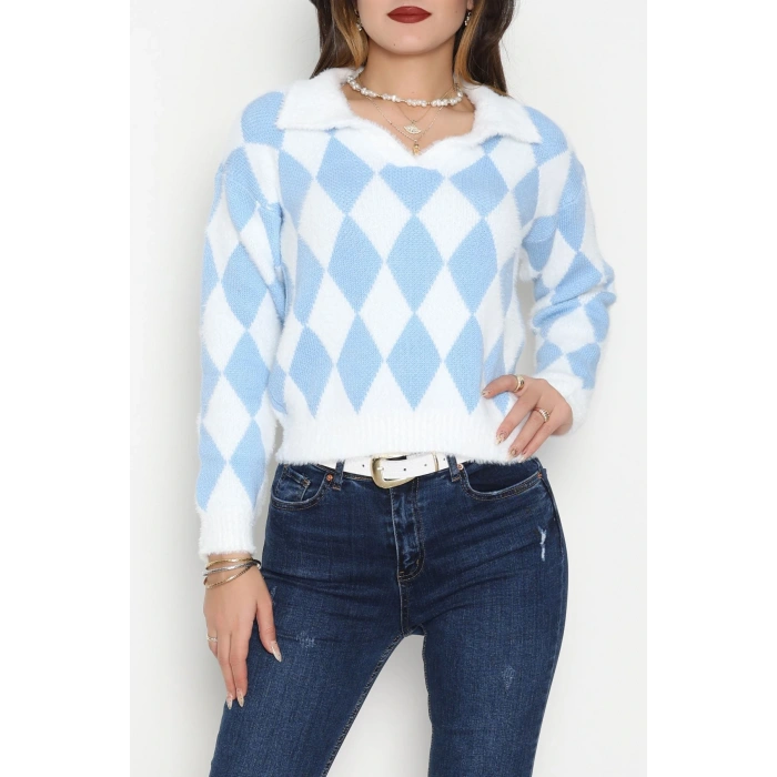 Baklava Desenli Triko Bebemavibeyaz - 51106.1765.