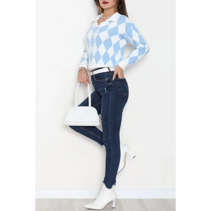 Baklava Desenli Triko Bebemavibeyaz - 51106.1765.