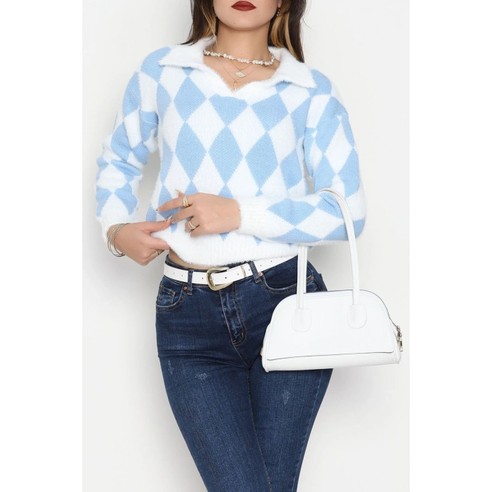 Baklava Desenli Triko Bebemavibeyaz - 51106.1765.