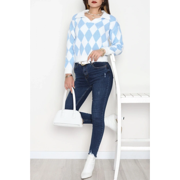 Baklava Desenli Triko Bebemavibeyaz - 51106.1765.