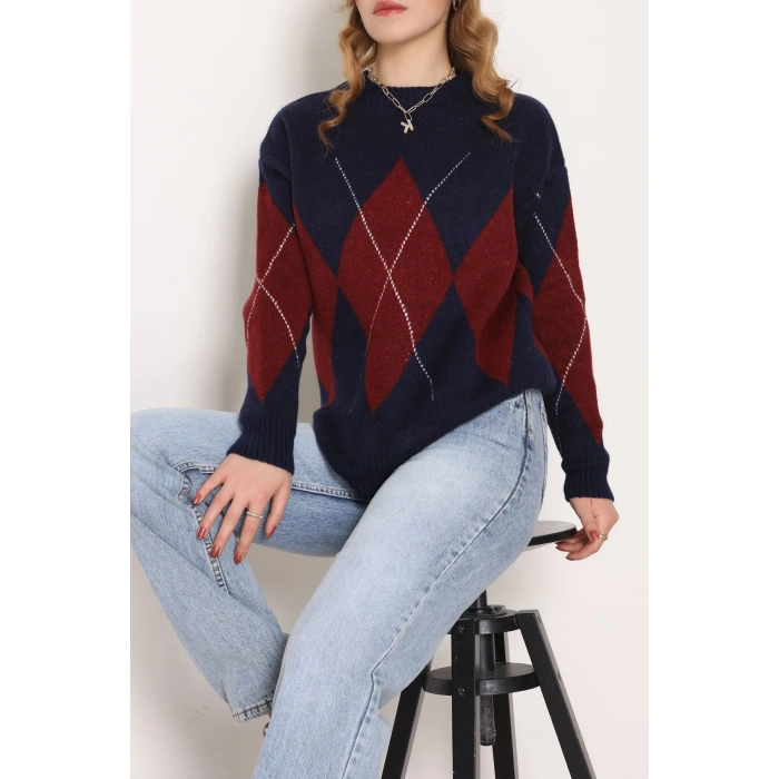 Baklava Dilimli Triko Kazak Lacibordo - 51262.1918.