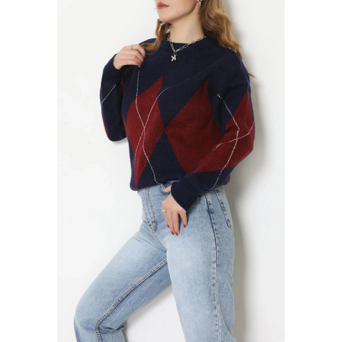 Baklava Dilimli Triko Kazak Lacibordo - 51262.1918.