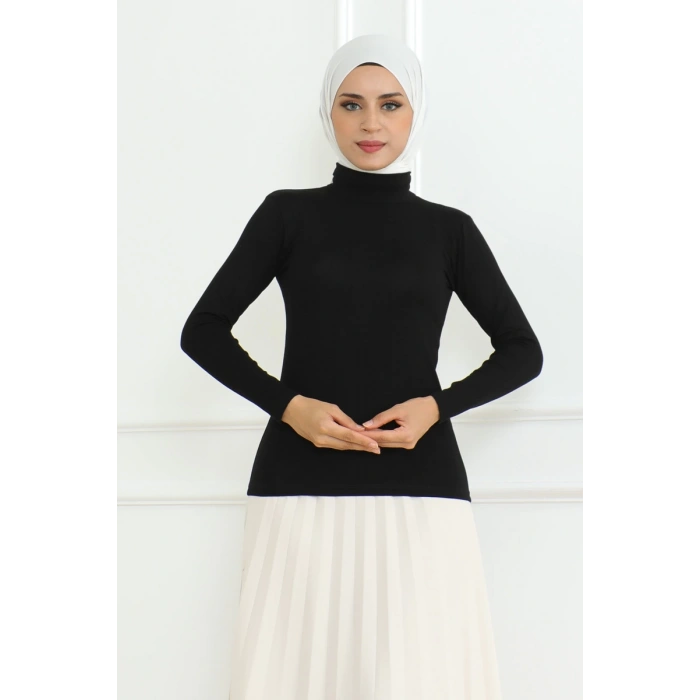 Balıkçı yaka body  siyah