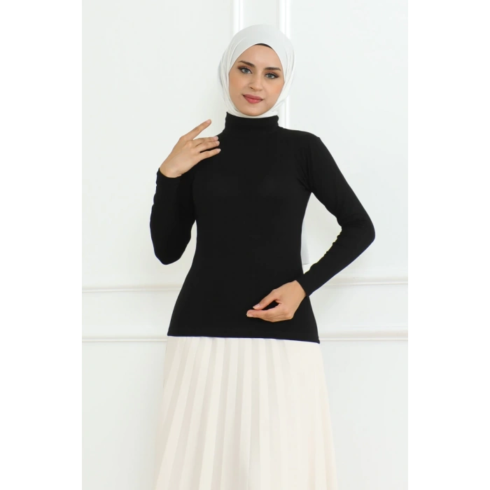 Balıkçı yaka body  siyah