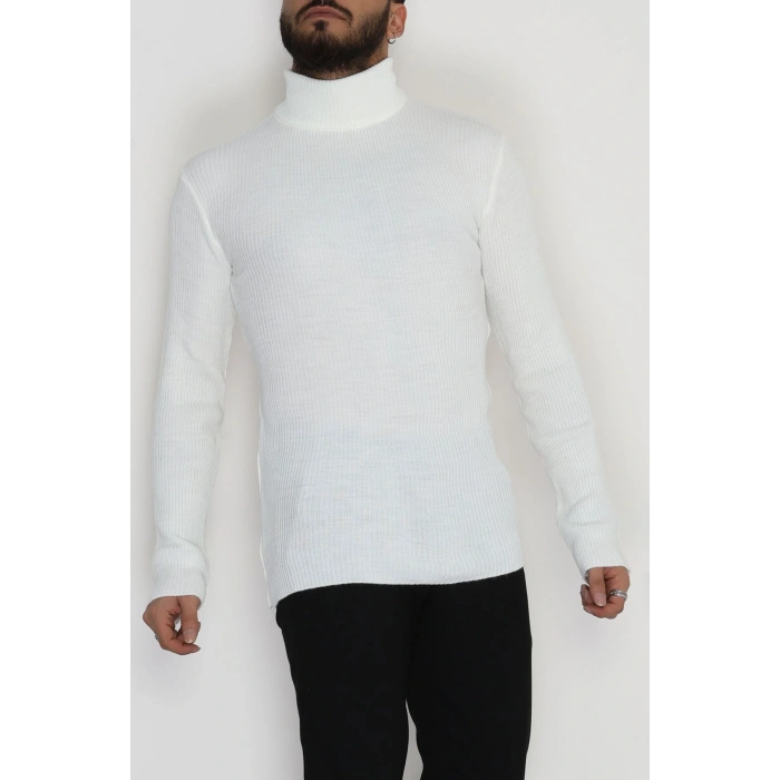 Balıkçı Yaka Erkek Triko Ekru - 70781.1766.