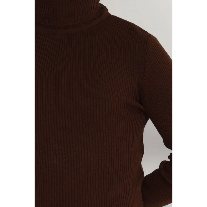 Balıkçı Yaka Erkek Triko Kahve - 70781.1766.