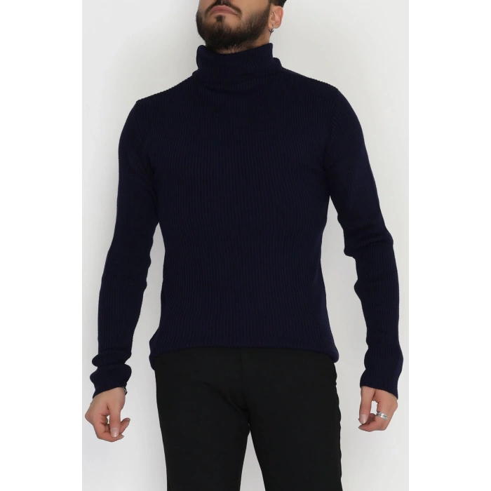 Balıkçı Yaka Erkek Triko Lacivert - 70781.1766.