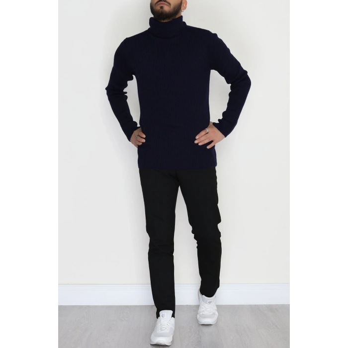 Balıkçı Yaka Erkek Triko Lacivert - 70781.1766.