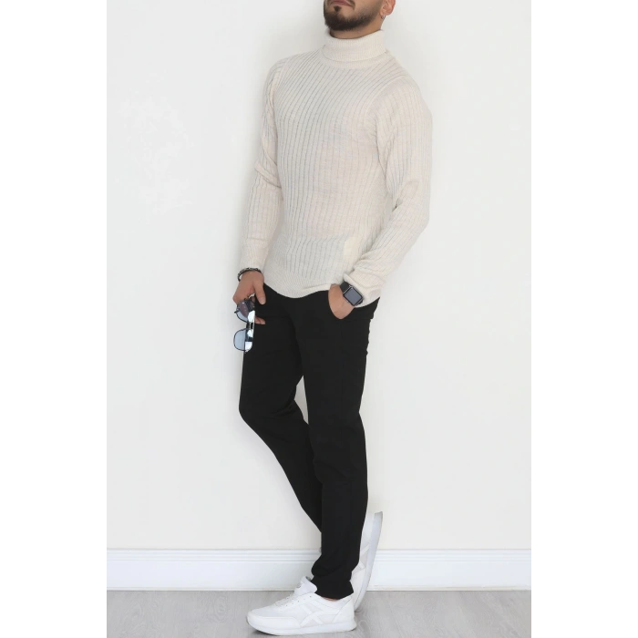 Balıkçı Yaka Erkek Triko Taş - 70774.1766.