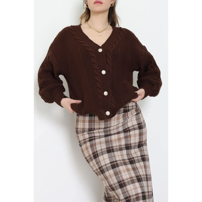 Balon Kol Hırka Kahve - 340.1577.