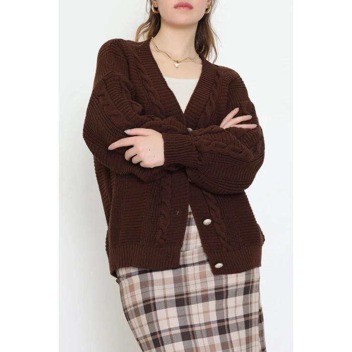 Balon Kol Hırka Kahve - 340.1577.