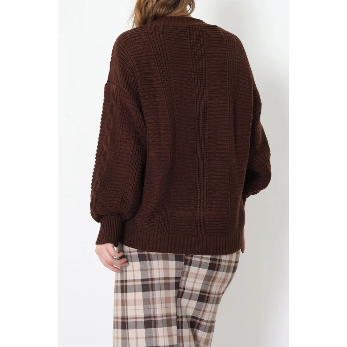 Balon Kol Hırka Kahve - 340.1577.