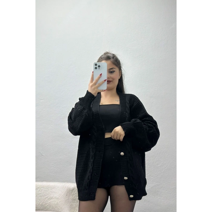 Balon Kol Hırka Siyah - 340.1577.