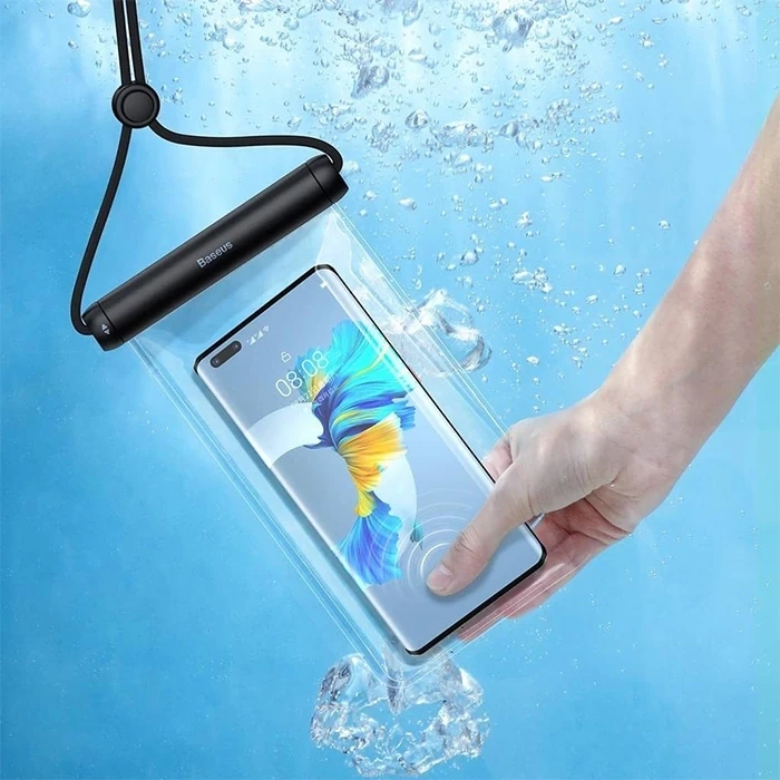 Baseus Cylinder Waterproof Case Kayar Kapaklı Su Geçirmez Universal Telefon Kılıfı-(1903)