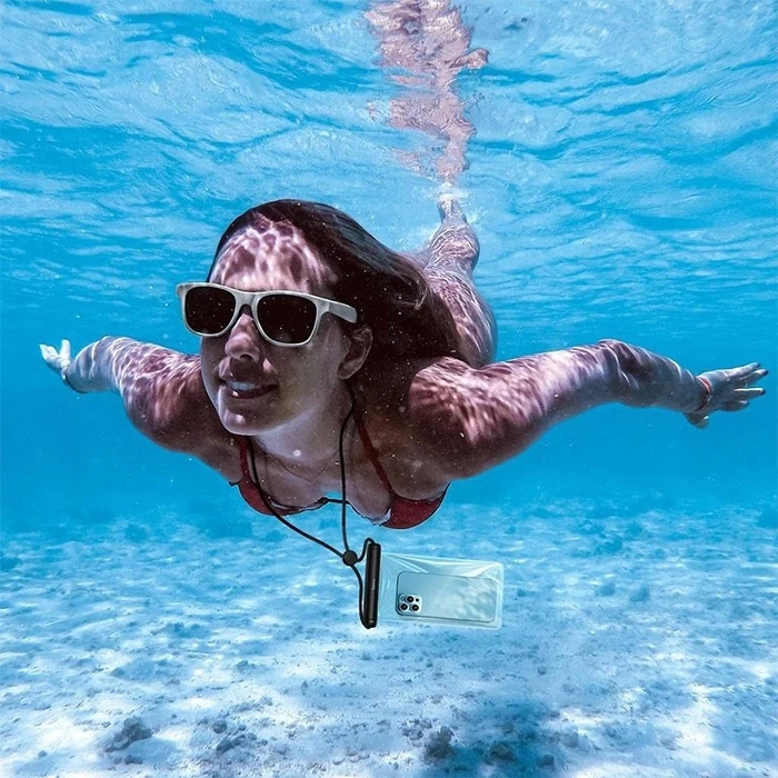 Baseus Cylinder Waterproof Case Kayar Kapaklı Su Geçirmez Universal Telefon Kılıfı-(1903)