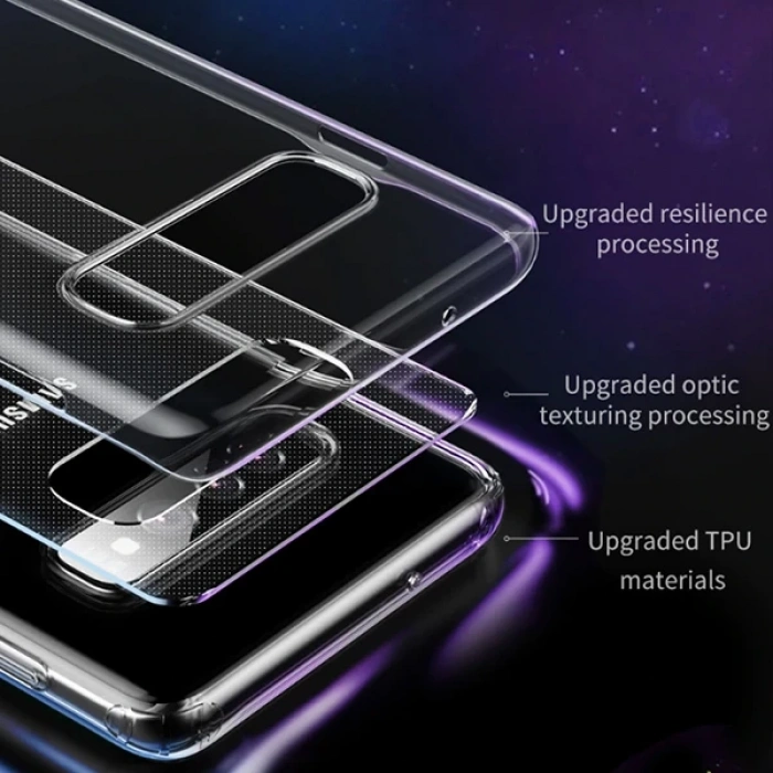 Baseus Galaxy S10 Simple Ultra İnce  Kamera Korumalı Silikon Kılıf-(1903)