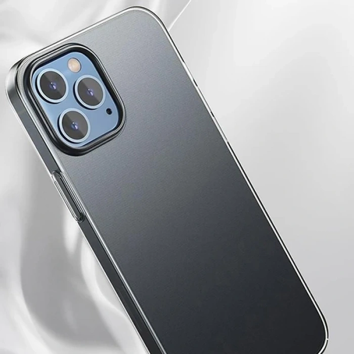 Baseus İPhone 12 Pro Max 6.7 Comfort İnce Şeffaf Kılıf Matte PP Kılıf-(1903)