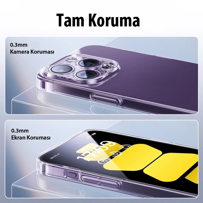 Baseus iPhone 15 Pro Lucent Serisi Ultra İnce Transparan Kılıf-(1903)