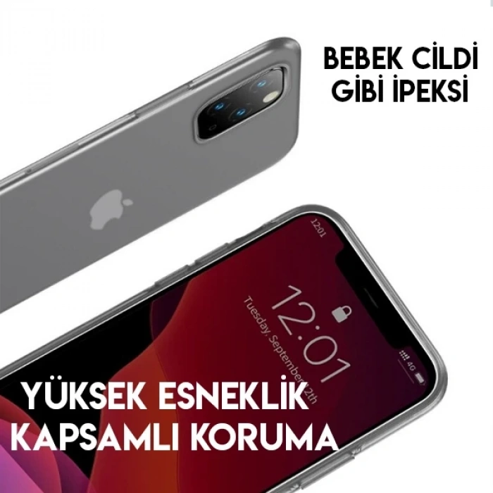 Baseus Jelly Liquid Silica Gel iPhone 11 Pro 5.8inch Şeffaf Sıvı Silikon Kılıf-(1903)