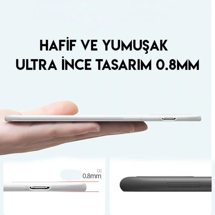 Baseus Jelly Liquid Silica Gel iPhone 11 Pro Max 6.5 Kılıf Şeffaf Sıvı Silikon Kılıf-(1903)