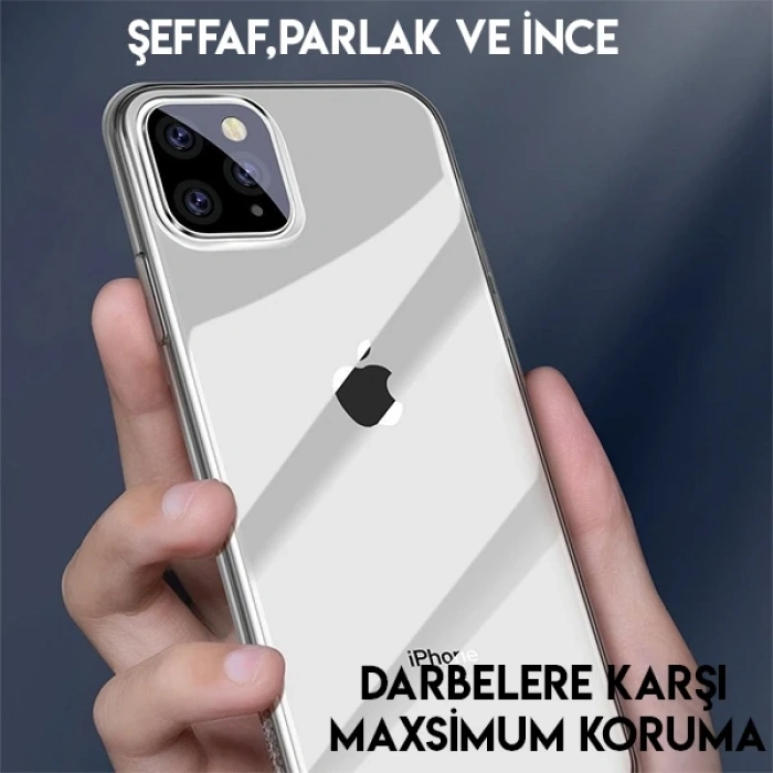Baseus Simplicity Series iPhone 11 Pro Max 6.5 Kılıf Şeffaf Gel Silikon Kılıf-(1903)