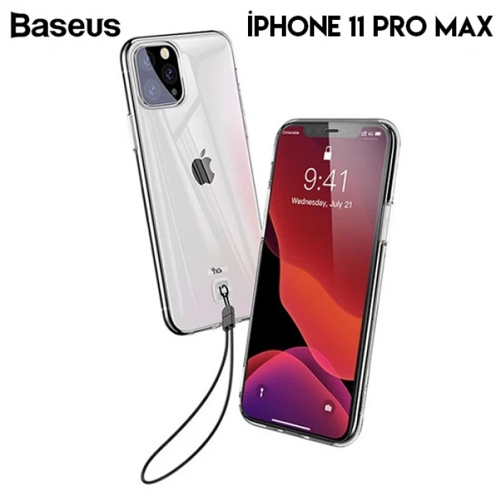 Baseus Transparent Key İPhone 11 Pro Max 6.5inch (2019) Şeffaf Silikon Kılıf-(1903)