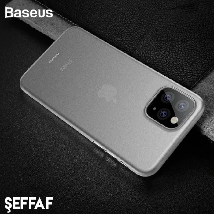 Baseus Wing Case İPhone 11 Pro 5.8  Ultra İnce Lux Mat Şeffaf Kılıf-(1903)