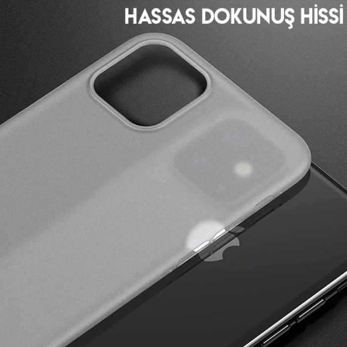 Baseus Wing Case İPhone 11 Pro 5.8  Ultra İnce Lux Mat Şeffaf Kılıf-(1903)