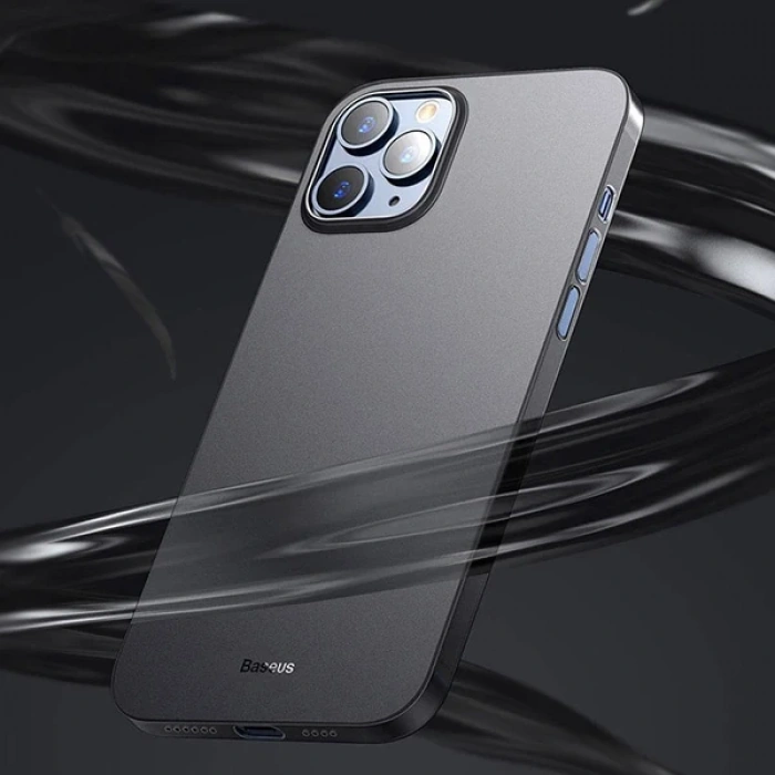 Baseus Wing Case İPhone 12 Pro 6.1 Kılıf Ultra İnce Lux Mat Şeffaf Kılıf-(1903)