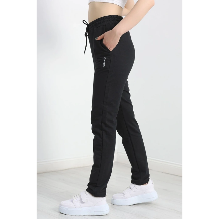 Baskılı Double Paça Eşofman Altı Siyah1 - 41276.1431.