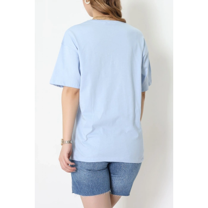 Baskılı Kompakt Penye Tişört Bebemavi - 55044.1872.