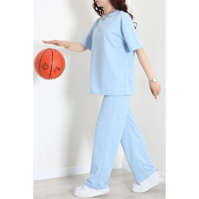 Baskılı Oversize İki İplik Wortex Takım Bebemavi - 80315.1878.